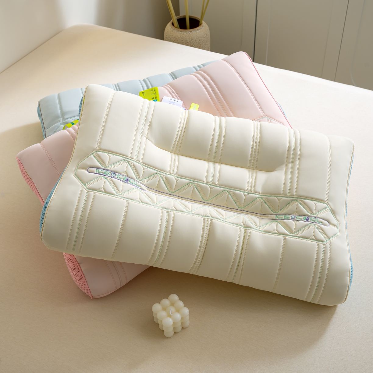 91家纺网 家纺一手货源 找家纺 （总）帝诺妮枕芯坊 2024新款果冻冰丝枕