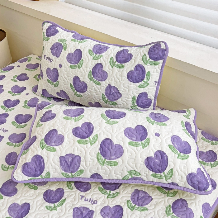 91家纺网 家纺一手货源 找家纺 纽缦家纺 水洗双层纱加厚加棉床笠-床垫保护套 南岛小镇