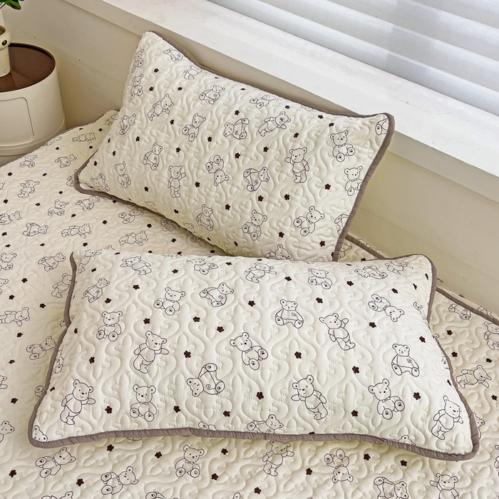 91家纺网 家纺一手货源 找家纺 纽缦家纺 水洗双层纱加厚加棉床笠-床垫保护套 小熊院长