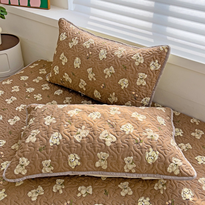 91家纺网 家纺一手货源 找家纺 纽缦家纺 水洗双层纱加厚加棉床笠-床垫保护套 捉迷藏