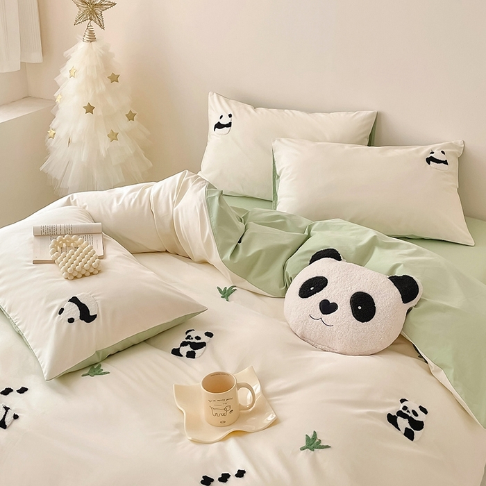 91家纺网 家纺一手货源 找家纺 （总） 沐棉家居 2024新款全棉水洗棉毛巾绣四件套