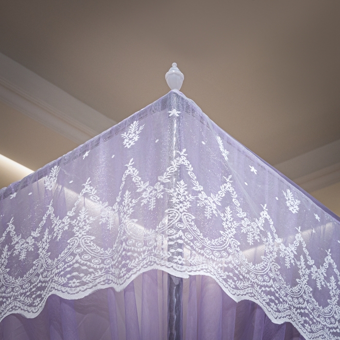 91家纺网 家纺一手货源 找家纺 初心2025新款宫廷蚊帐-凤羽 盈盈紫