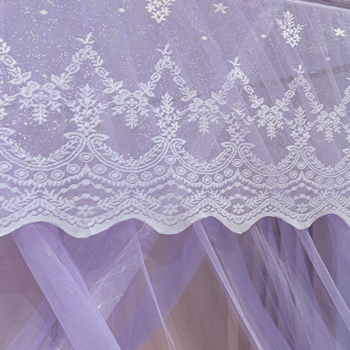 91家纺网 家纺一手货源 找家纺 初心2025新款宫廷蚊帐-凤羽 盈盈紫