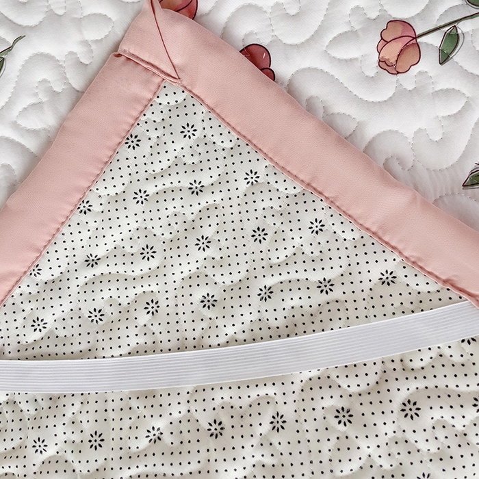 91家纺网 家纺一手货源 找家纺 纽缦家纺  水洗双层纱加厚加棉床垫 日记小姐