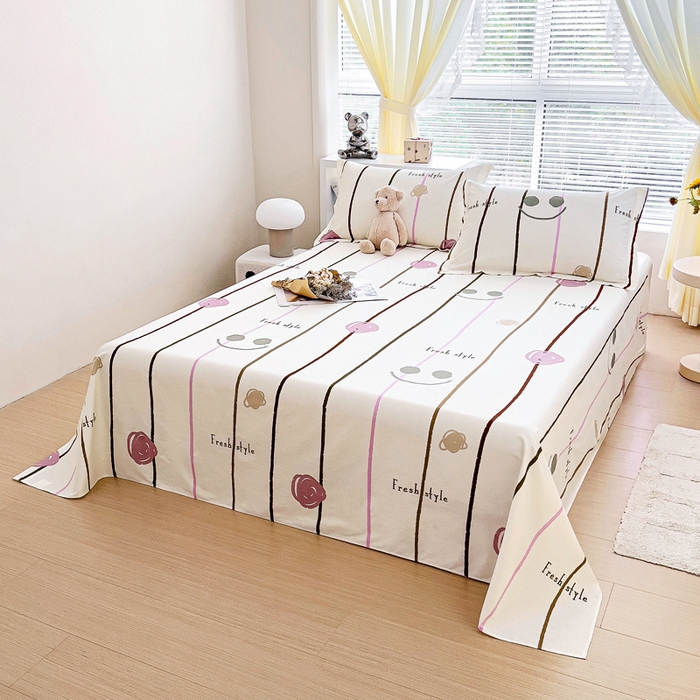 91家纺网 家纺一手货源 找家纺 锦罗绣 2024新款13372全棉印花单品床单 自由生活