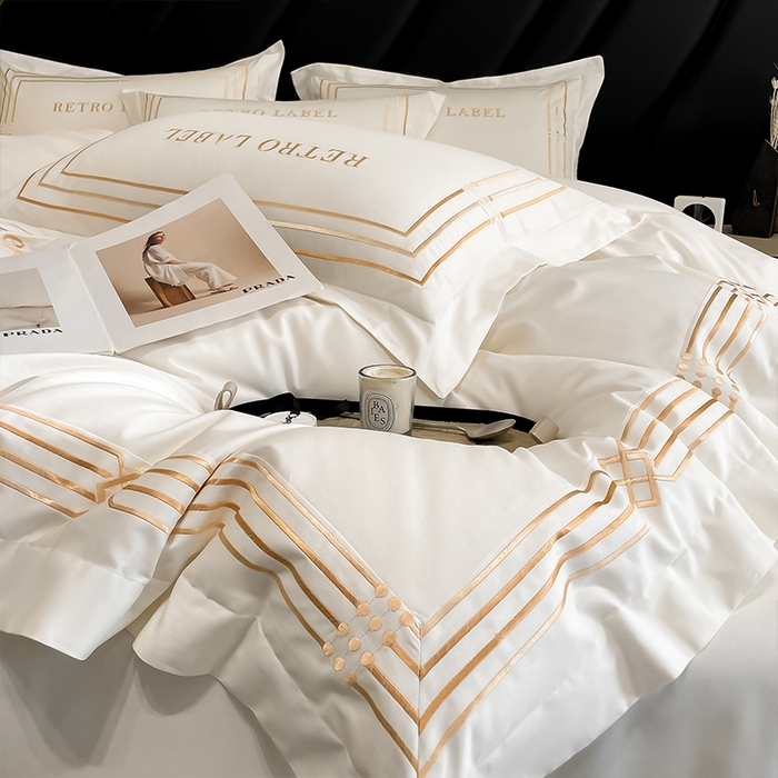 91家纺网 家纺一手货源 找家纺 理想家家纺 2024新款纯棉13372全棉刺绣四件套 简爱-白