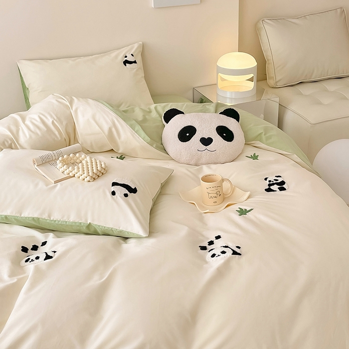 91家纺网 家纺一手货源 找家纺 （总） 沐棉家居 2024新款全棉水洗棉毛巾绣四件套