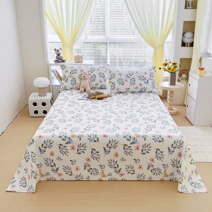 锦罗绣 2024新款13372全棉印花单品床单 林涧