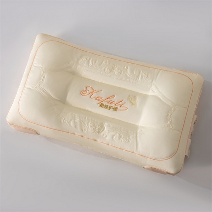 91家纺网 家纺一手货源 找家纺 帝诺妮枕芯坊 2024新款蚕丝护颈枕 白色