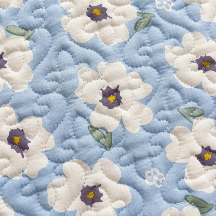 91家纺网 家纺一手货源 找家纺 纽缦家纺 水洗双层纱加厚加棉床笠-床垫保护套 旧岛望海