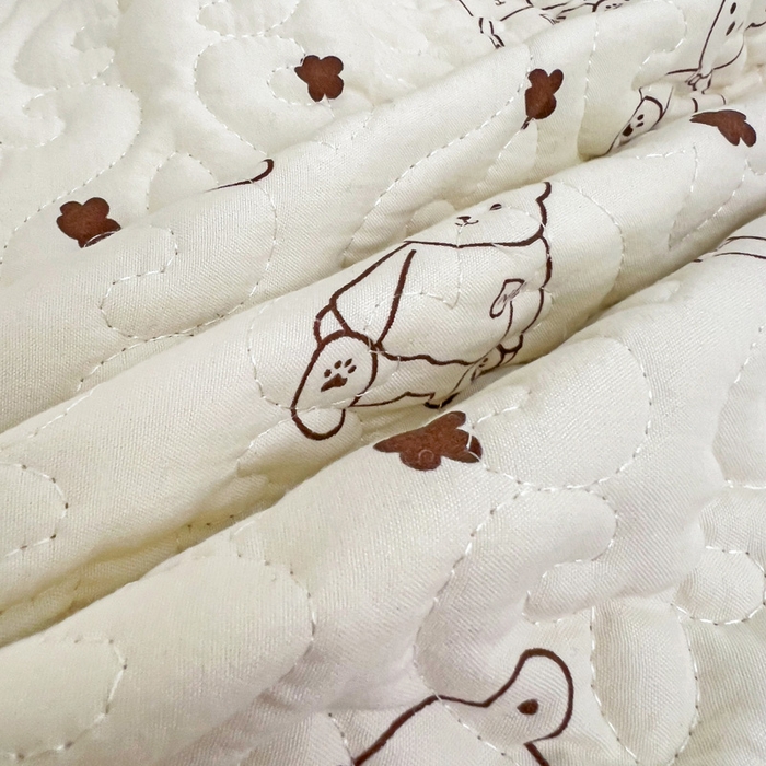 91家纺网 家纺一手货源 找家纺 纽缦家纺 水洗双层纱加厚加棉床笠-床垫保护套 小熊院长