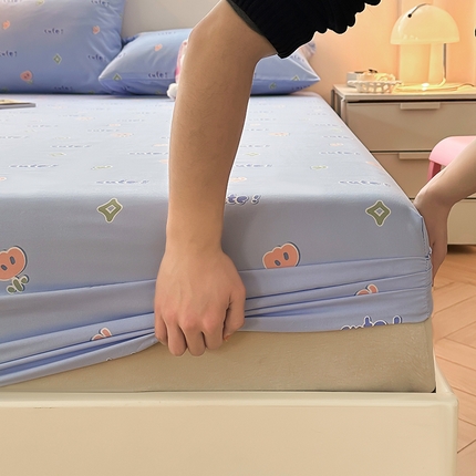 91家纺网 家纺一手货源 找家纺 （总）曼陀罗 2025新款水洗棉单层床笠