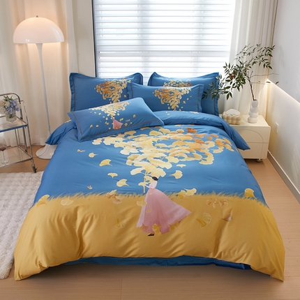 91家纺网 家纺一手货源 找家纺 （总）启航 2025春夏直播热款全棉大版印花四件套