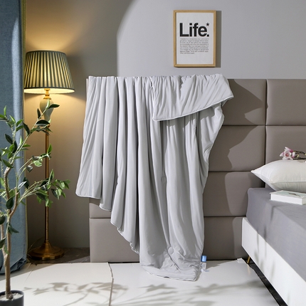 91家纺网 家纺一手货源 找家纺 （总）圣尔雅 2025新款纯色凉感丝夏被空调被夏凉被被子被芯