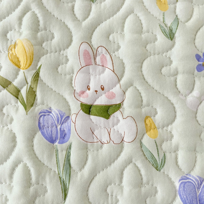 91家纺网 家纺一手货源 找家纺 纽缦家纺  水洗双层纱加厚加棉床垫 夹心果冻