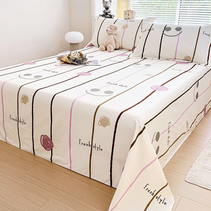 91家纺网 家纺一手货源 找家纺 锦罗绣 2024新款13372全棉印花单品床单 自由生活