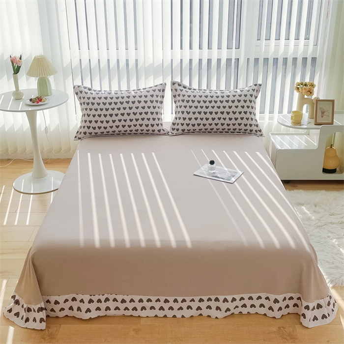 91家纺网 家纺一手货源 找家纺 可思家纺 2024新款直播爆款泡泡棉四件套现货供应 心动-灰