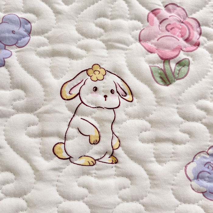 91家纺网 家纺一手货源 找家纺 纽缦家纺 水洗双层纱加厚加棉床笠-床垫保护套 半眠日记