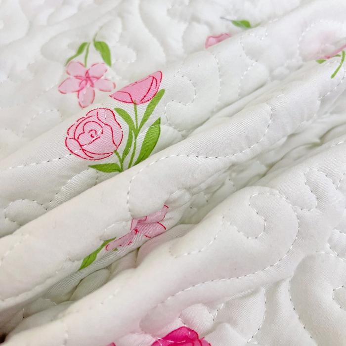 91家纺网 家纺一手货源 找家纺 纽缦家纺 水洗双层纱加厚加棉床笠-床垫保护套 甜酥少女