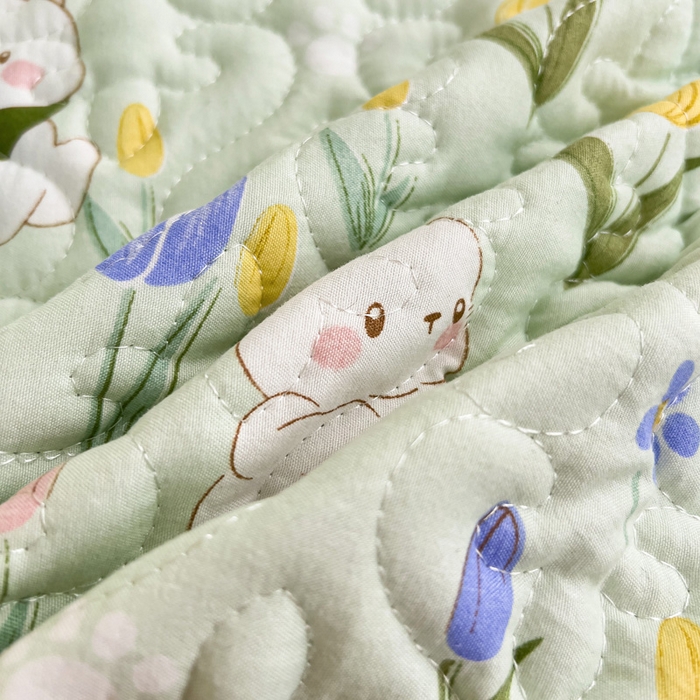 91家纺网 家纺一手货源 找家纺 纽缦家纺 水洗双层纱加厚加棉床笠-床垫保护套 夹心果冻