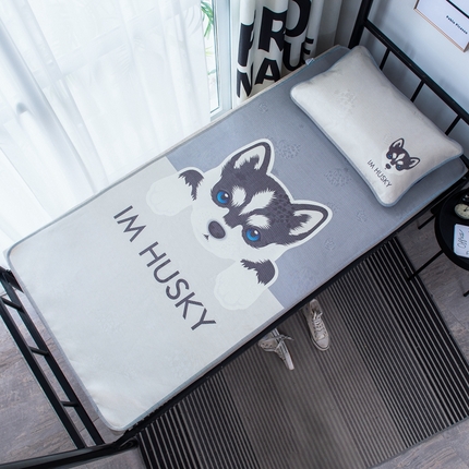 宅部落 2024新款学生宿舍大版冰丝席 哈士奇