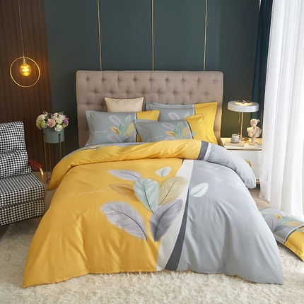 91家纺网 家纺一手货源 找家纺 （总）启航 2025春夏直播热款全棉大版印花四件套