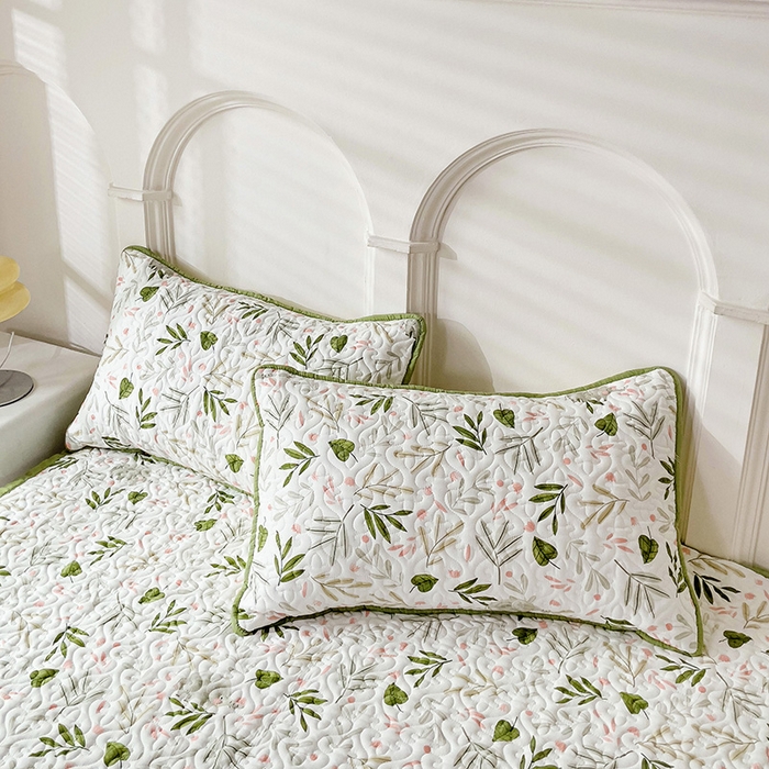 91家纺网 家纺一手货源 找家纺 纽缦家纺  水洗双层纱加厚加棉床垫 香草薄荷