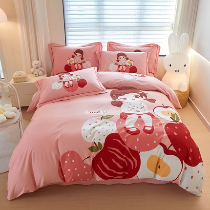 91家纺网 家纺一手货源 找家纺 （总）启航 2025春夏直播热款全棉大版印花四件套