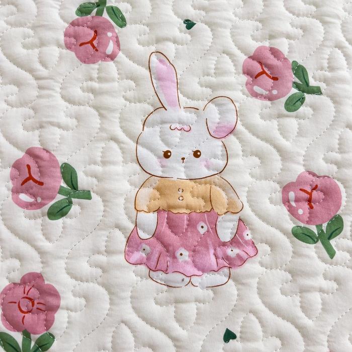 91家纺网 家纺一手货源 找家纺 纽缦家纺 水洗双层纱加厚加棉床笠-床垫保护套 曼塔玫瑰