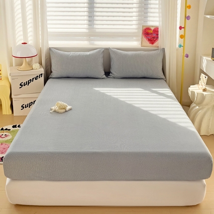 91家纺网 家纺一手货源 找家纺 （总）纽缦家纺 2024素色无印风云朵棉单床笠