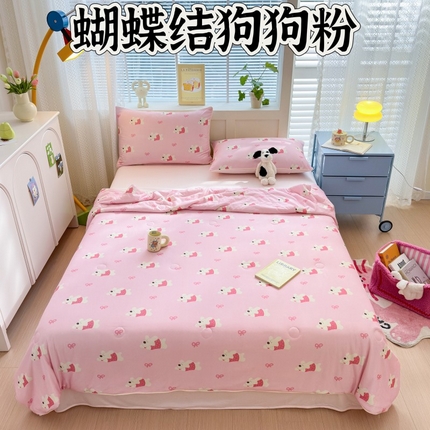 91家纺网 家纺一手货源 找家纺 （总）星期八 2024新款针织棉夏被四件套