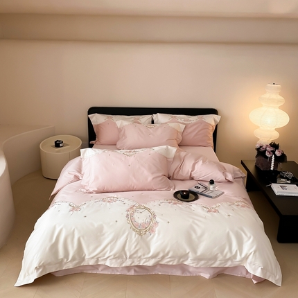 2024新款100支全棉四件套-慕倾  初夏粉