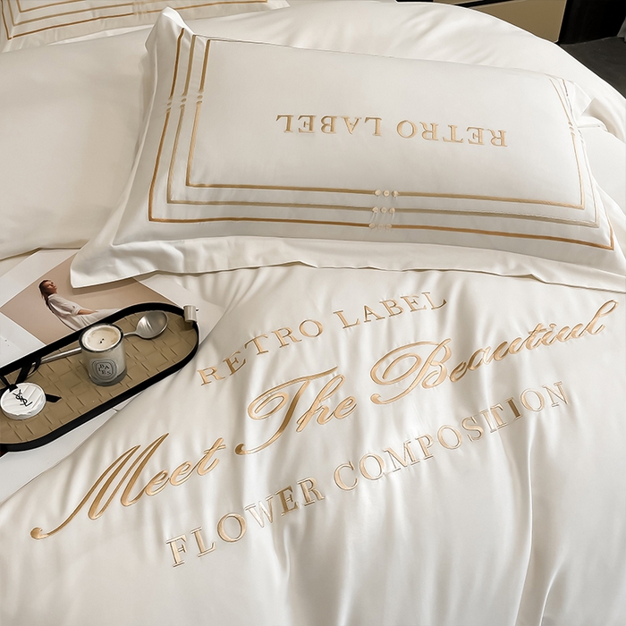 91家纺网 家纺一手货源 找家纺 理想家家纺 2024新款纯棉13372全棉刺绣四件套 简爱-白