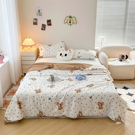 91家纺网 家纺一手货源 找家纺 （总）兄弟坊 2024新款泡泡纱印花夏被