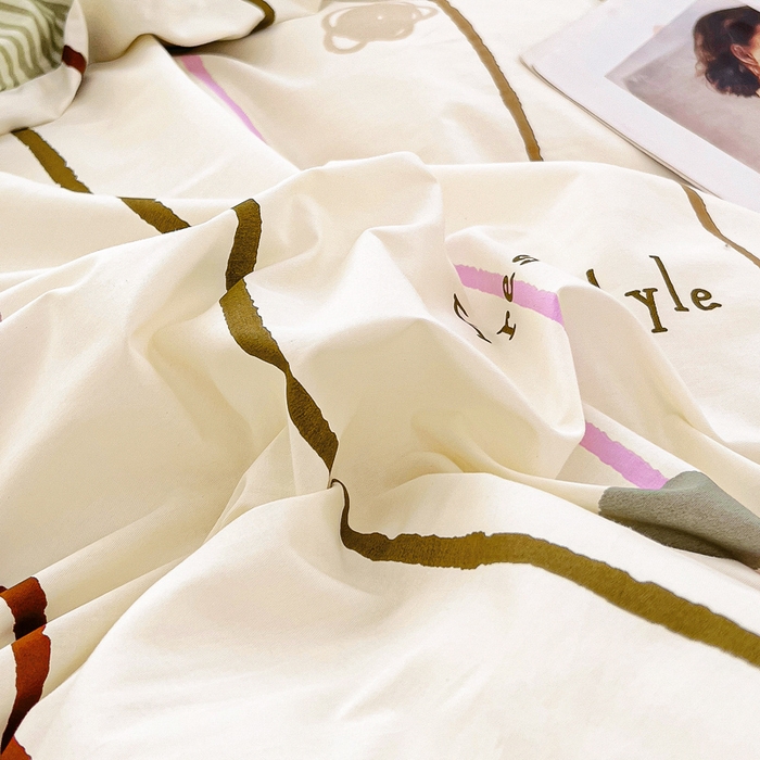 91家纺网 家纺一手货源 找家纺 锦罗绣 2024新款13372全棉印花单品床单 自由生活