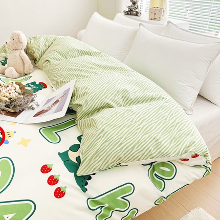 锦罗绣 2024新款13372全棉印花单品被套 小鳄鱼