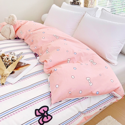 锦罗绣 2024新款13372全棉印花单品被套 蝴蝶结
