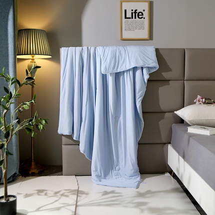 91家纺网 家纺一手货源 找家纺 （总）圣尔雅 2025新款纯色凉感丝夏被空调被夏凉被被子被芯