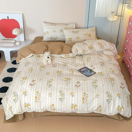 91家纺网 家纺一手货源 找家纺 （总）觅糖 2024新款40支13372全棉ins卡通萌趣系列四件套