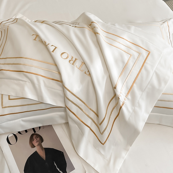 91家纺网 家纺一手货源 找家纺 理想家家纺 2024新款纯棉13372全棉刺绣四件套 简爱-白