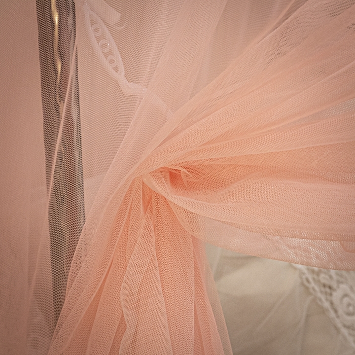 91家纺网 家纺一手货源 找家纺 初心2025新款宫廷蚊帐-凤羽 粉玉