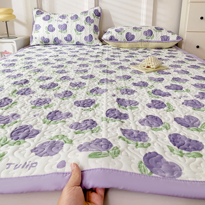 91家纺网 家纺一手货源 找家纺 纽缦家纺  水洗双层纱加厚加棉床垫 南岛小镇