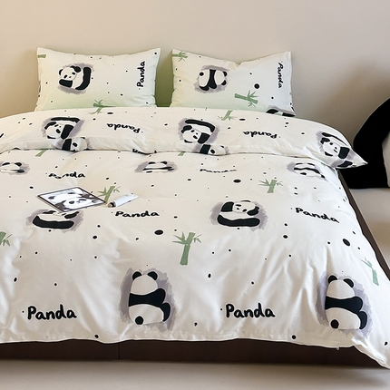 91家纺网 家纺一手货源 找家纺 （总）觅糖 2024新款40支13372全棉ins卡通萌趣系列四件套