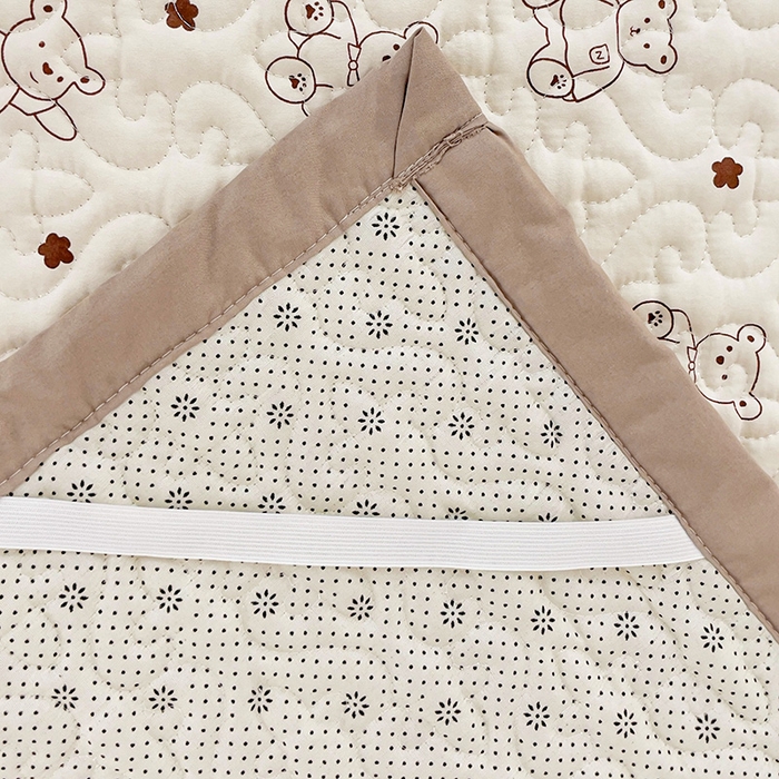 91家纺网 家纺一手货源 找家纺 纽缦家纺  水洗双层纱加厚加棉床垫 小熊院长