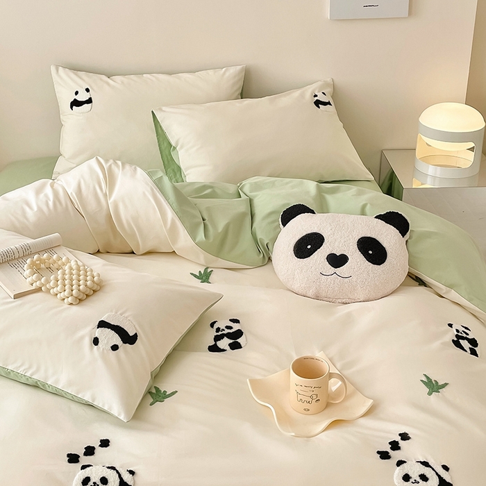 91家纺网 家纺一手货源 找家纺 （总） 沐棉家居 2024新款全棉水洗棉毛巾绣四件套