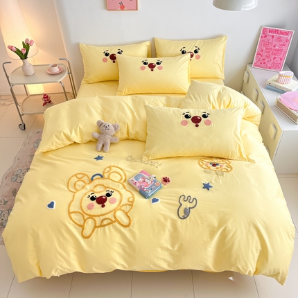 91家纺网 家纺一手货源 找家纺 （总）琪格格2024新款纯棉毛巾绣四件套