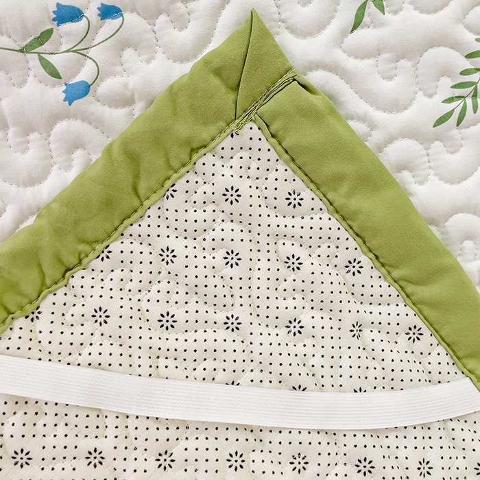 91家纺网 家纺一手货源 找家纺 纽缦家纺  水洗双层纱加厚加棉床垫 小兔堡