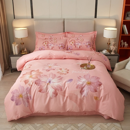 91家纺网 家纺一手货源 找家纺 （总）启航 2025春夏直播热款全棉大版印花四件套