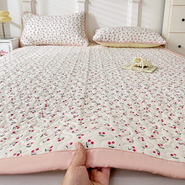 91家纺网 家纺一手货源 找家纺 纽缦家纺  水洗双层纱加厚加棉床垫 遇见-米