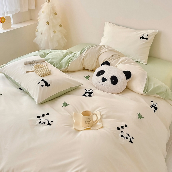 91家纺网 家纺一手货源 找家纺 （总） 沐棉家居 2024新款全棉水洗棉毛巾绣四件套